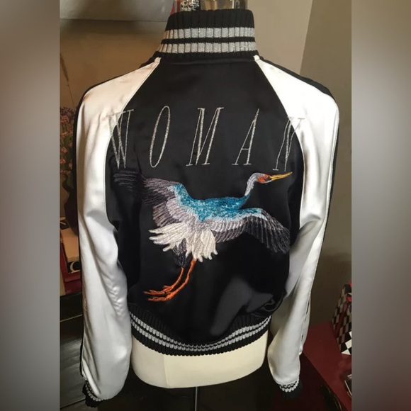 Off white & black Satin Virgil Abloh Jacket - Picture 2 of 12